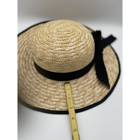 Anthropologie San Diego Ribbon Straw Hat Preppy Boho Vacation Summer Sz OS New main image 9